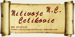 Milivoje Čeliković vizit kartica